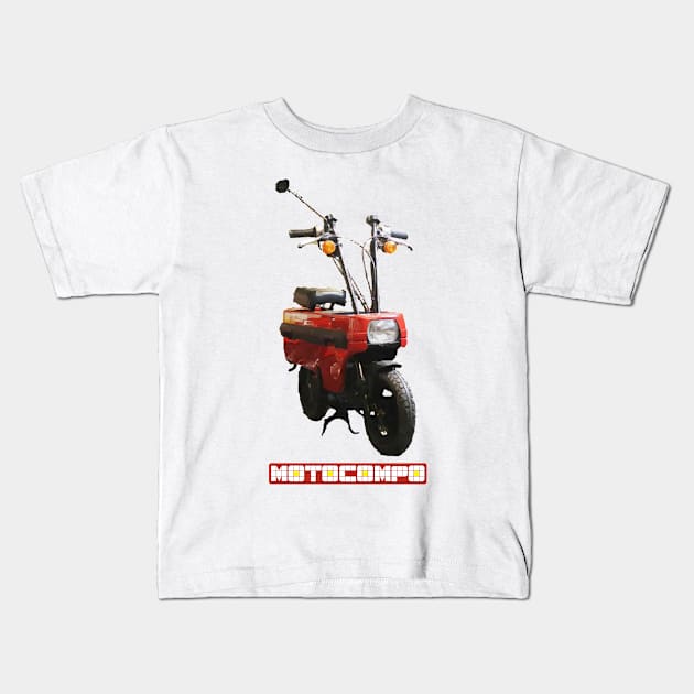 Motocompo Pixelized Kids T-Shirt by vukojev-alex